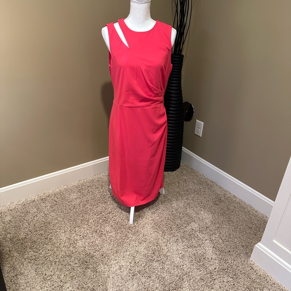 NWT Maggy London Vibrant Coral Dress